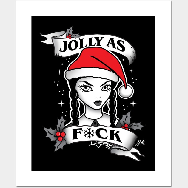 Wednesday Addams Christmas Wall Art by Gothic Rose